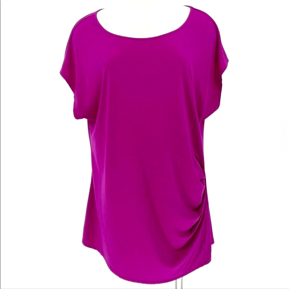 Lane Bryant  -- gorgeous magneta ruched side top/26W